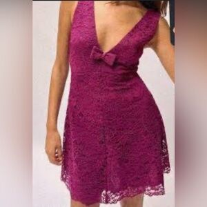 NWT Zara Fiona Pink Lace Pinafore Dress
Size Small